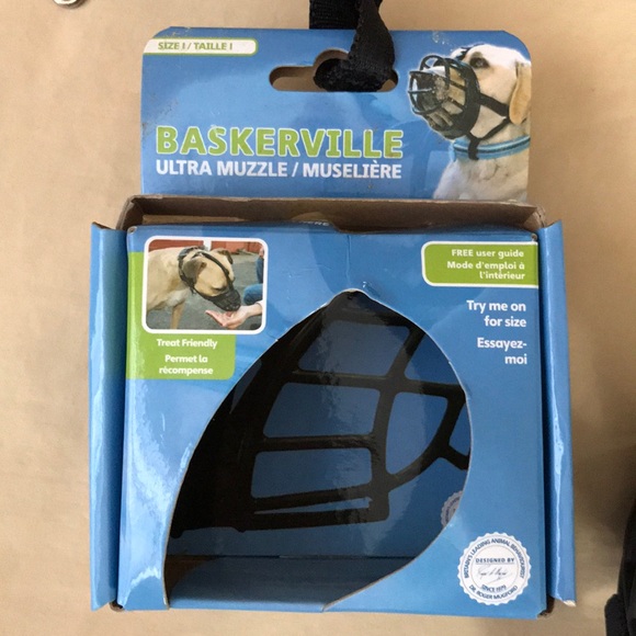 Baskerville dog Muzzle Black plastic & fabric box - Picture 2 of 11